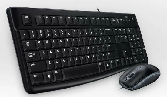 Set tastierë dhe maus Logitech MK120, USB, QWERTY, E zezë