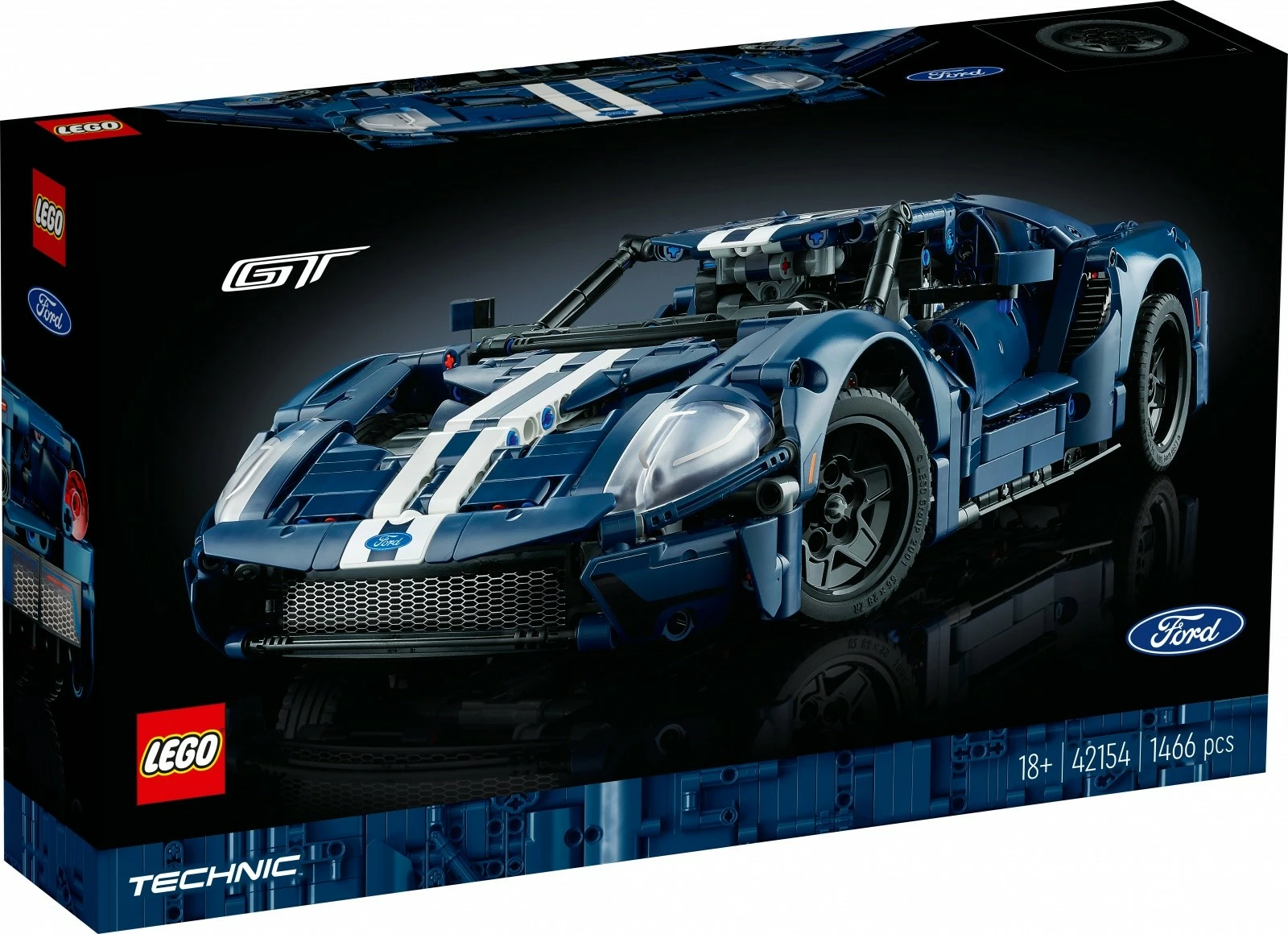Set ndërtimi LEGO Technic Ford GT 42154, 1466 pjesë, Blu