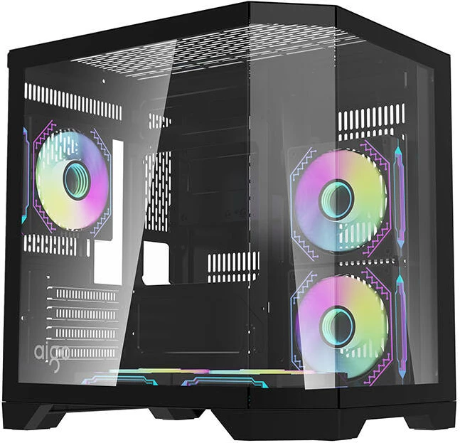 Kasë Darkflash FT350 me 5 ventilatorë ARGB, Mini Tower, e zezë