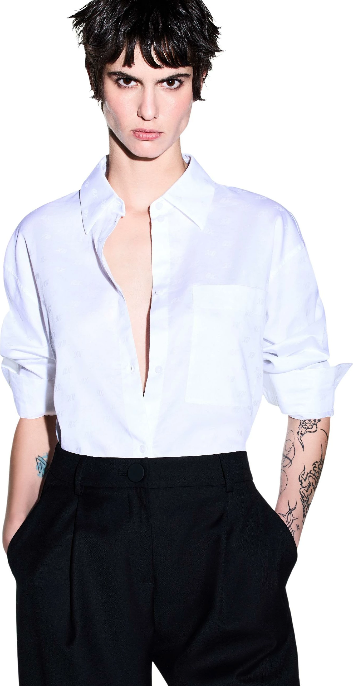 Këmishë për femra Armani Exchange XW002700 AF25758, e bardhë [Madhësia: L]
