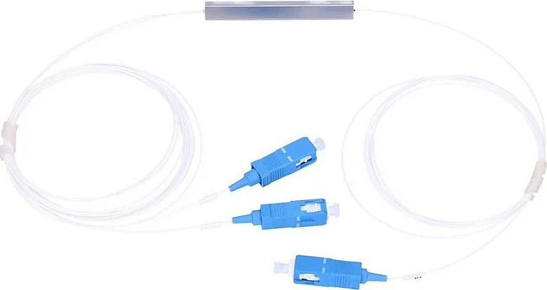 Splitter optik Extralink PLC 1:2 SC/UPC, 900µm, 1.5m, blu/bardhë