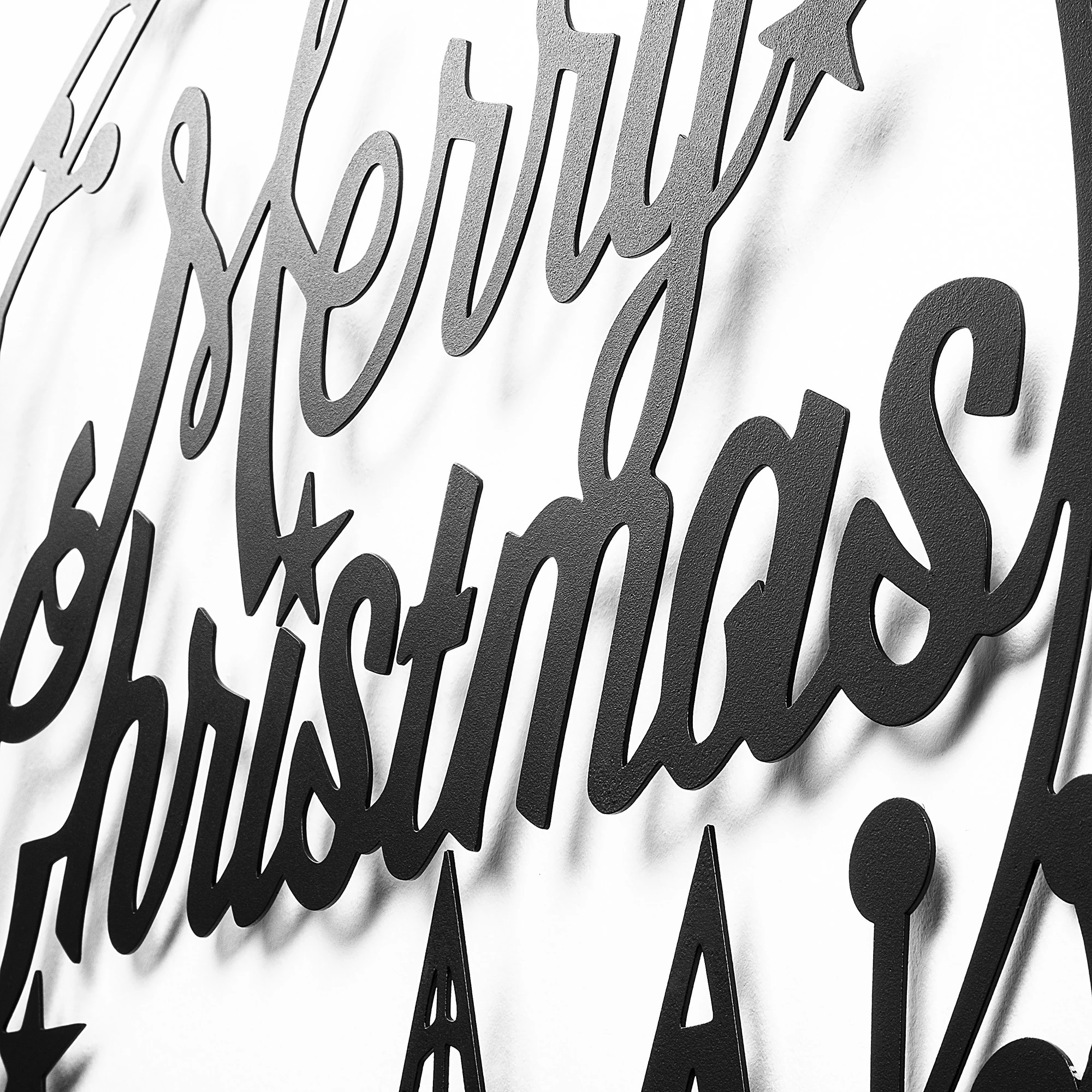 Aksesor dekorativ metalik për mur, Wallity, XMASBLACK - 021