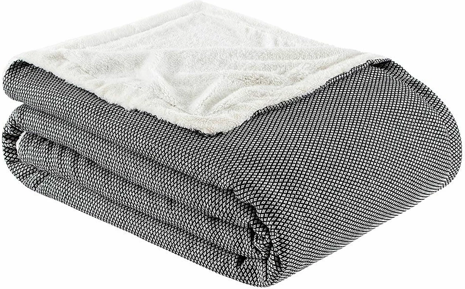 Batanije dopio, pambuk 100%, ngjyrë e zezë, Likya, 195x220cm