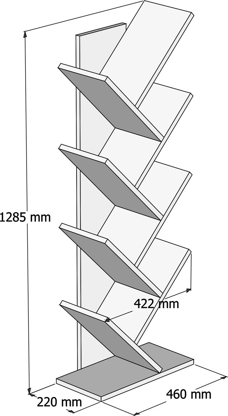 Raft librash Hanah Home, Hitit, antracit