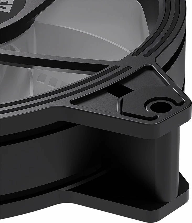 Ventilator kasë Modecom Volcano Apex 120 ARGB Standard 120mm 4-pin PWM, i zi, 1 copë