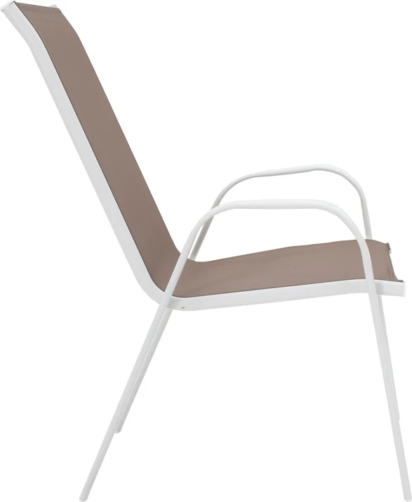 Tavolinë me karrige për terasë, ngjyrë bardhë, Φ60x70cm