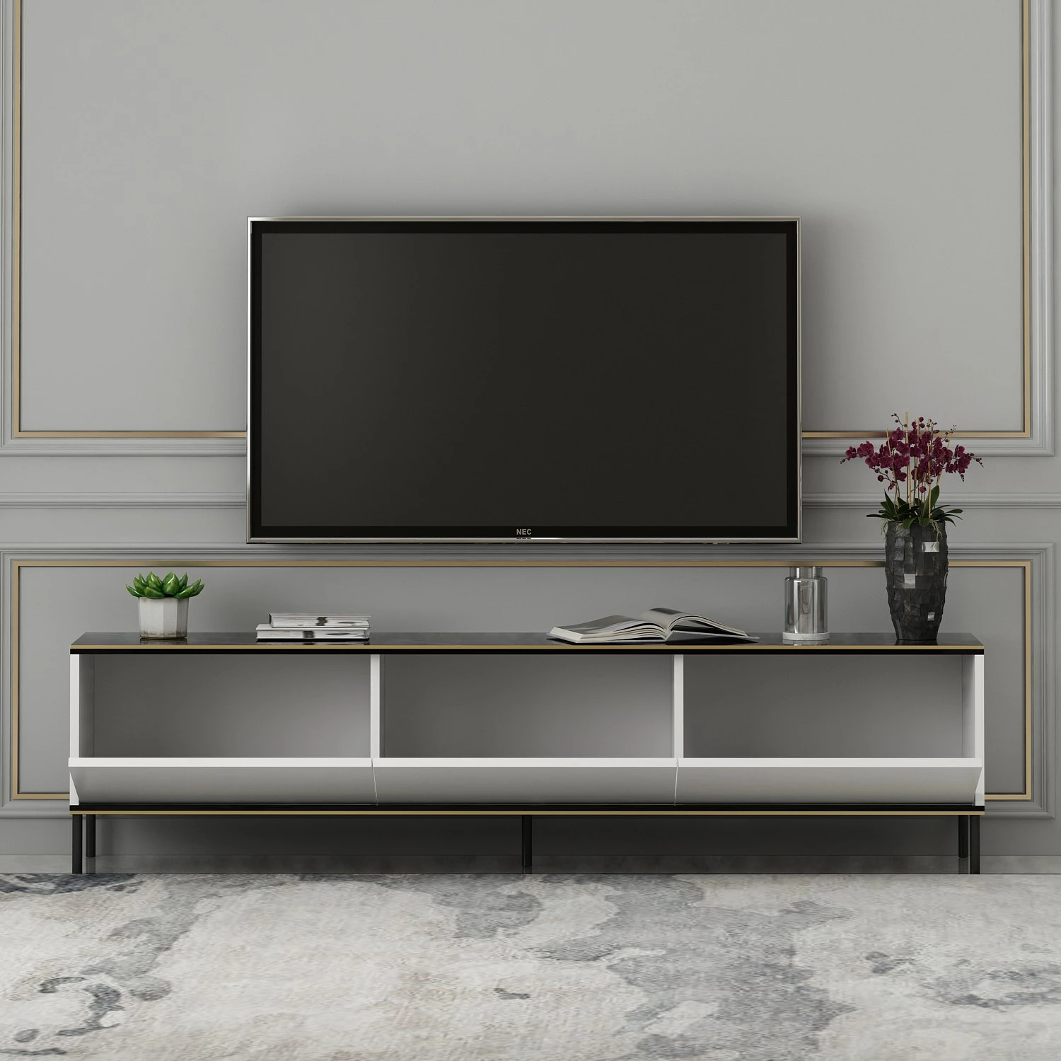 Komodë TV Hanah Home, Imaj - e bardhë