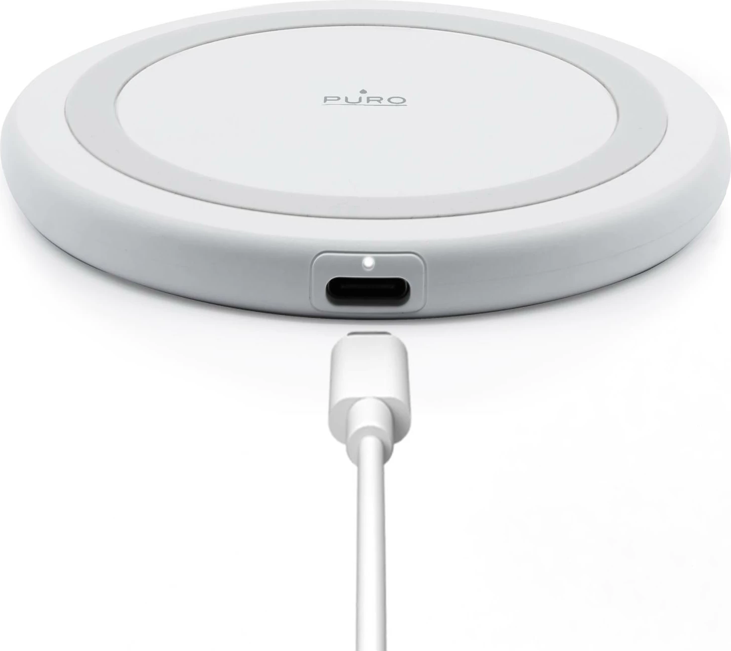 Karikues wireless Puro Elektrik, 15W, Qi, i bardhë