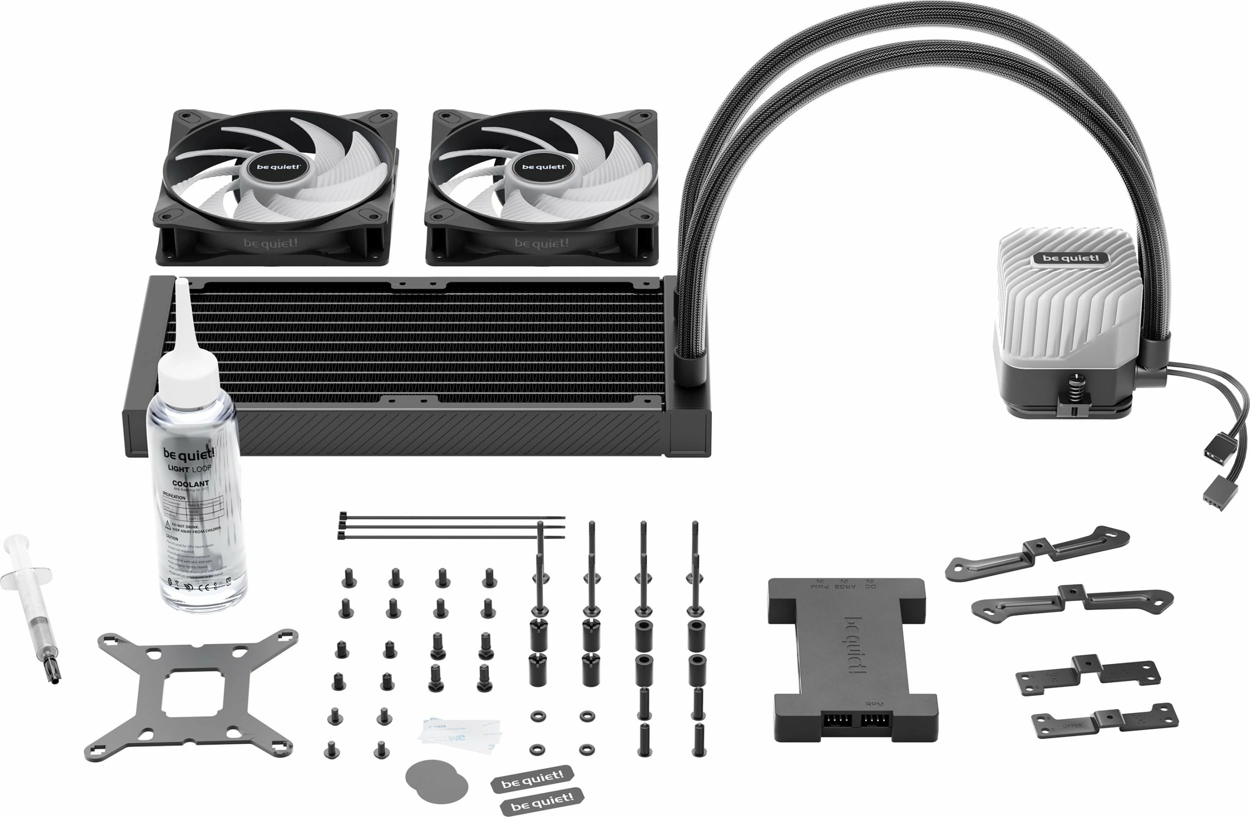 Sistem ftohje me ujë AIO be quiet! Light Loop BW020 240mm ARGB, 2x120mm PWM, e zezë