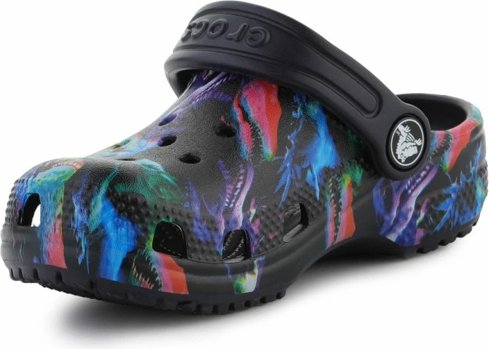 Atlete për fëmijë Crocs Classic Dino Clog Jr, të zezë