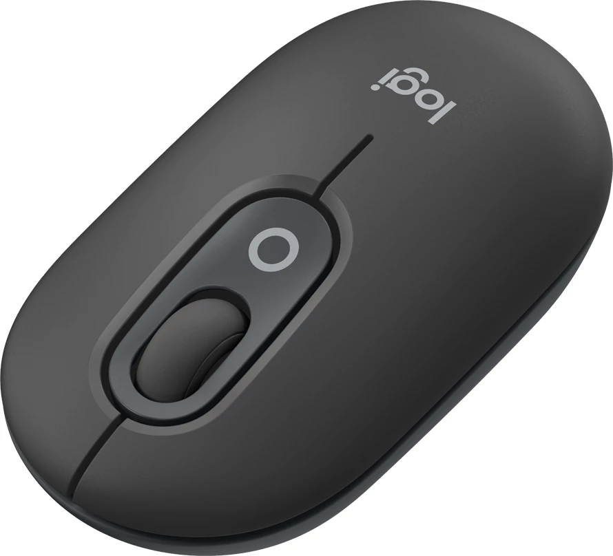 Maus Logitech POP Mouse me emoji, Bluetooth 5.1, 1000-4000 DPI, 4 butona, Graphite