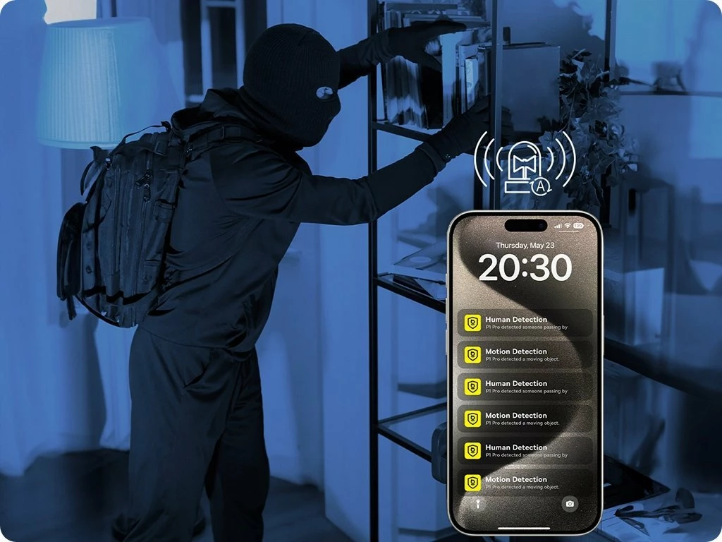 Kamerë sigurie e brendshme Baseus P1 Pro 3K 5MP Wi‑Fi Pan/Tilt 360° MicroSD deri 256GB, e bardhë