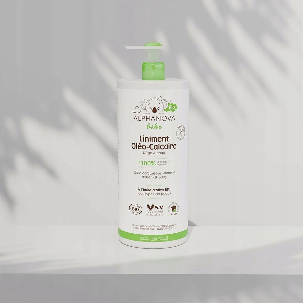 Emulsion pastruese Alphanova Bebe Bio Liniment Oléo-Calcaire 900 ml me pompë