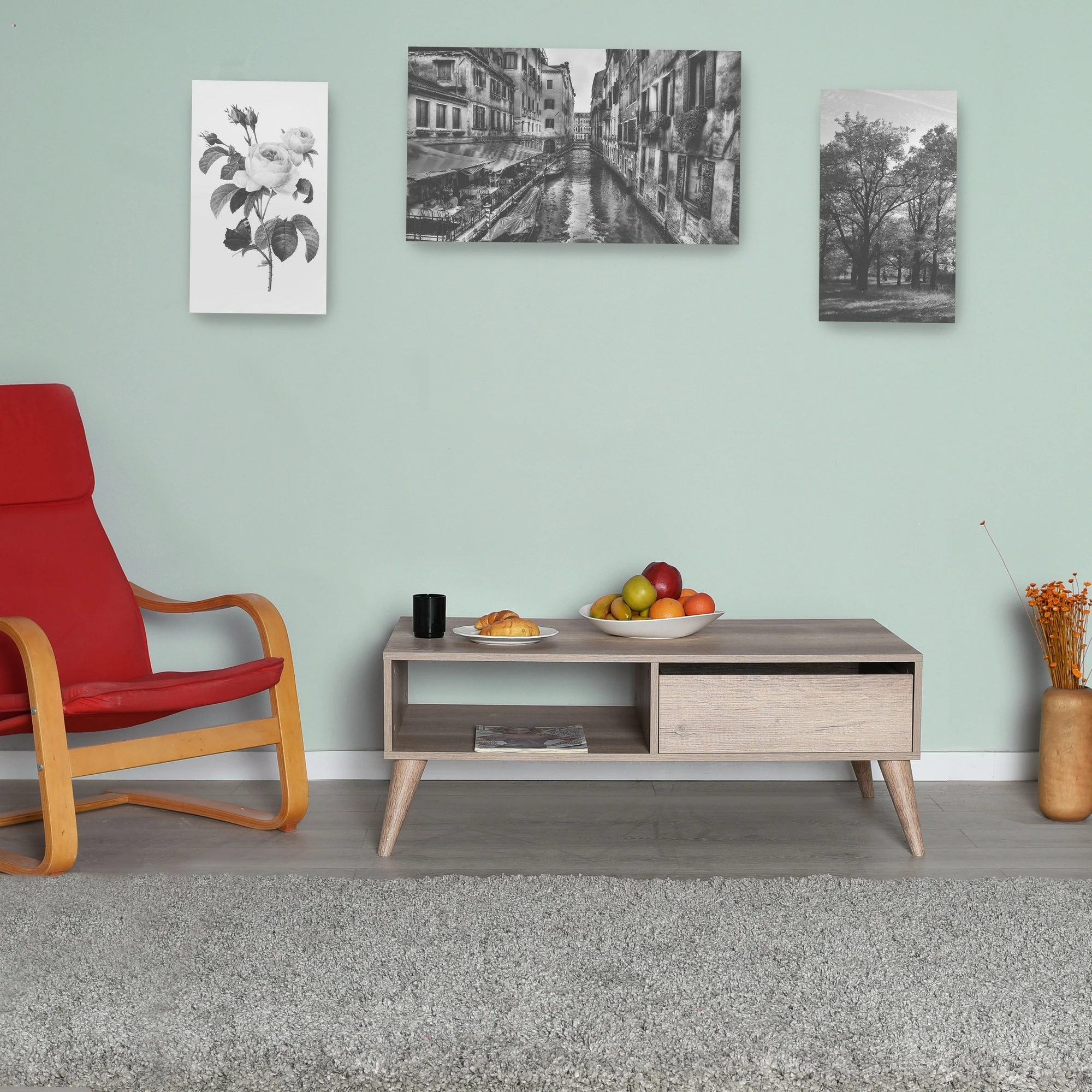 Tavolinë kafeje Hanah Home, Shp-655-Tt-1, ngjyrë arre e çelët