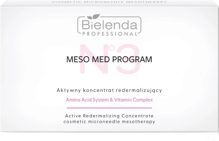 Koncentrat aktiv për rigjenerim të lëkurës për femra Bielenda Professional Meso Med Program, 10x3ml