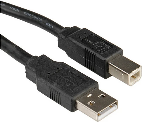 Kabllo USB ROLINE USB 2.0 A-B 3m, 480Mbps, e zezë