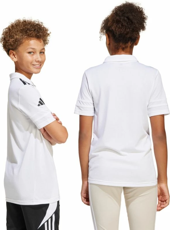 Maicë polo për fëmijë adidas, e bardhë