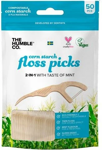 Shkopinj për fill dentar Humble Natural 50 copë