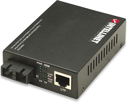 Konvertuesi Intellinet Media RJ45 në SC, i zi