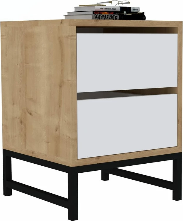 Komodinë Hanah Home, Cefalu, ngjyrë safir dhe e bardhë