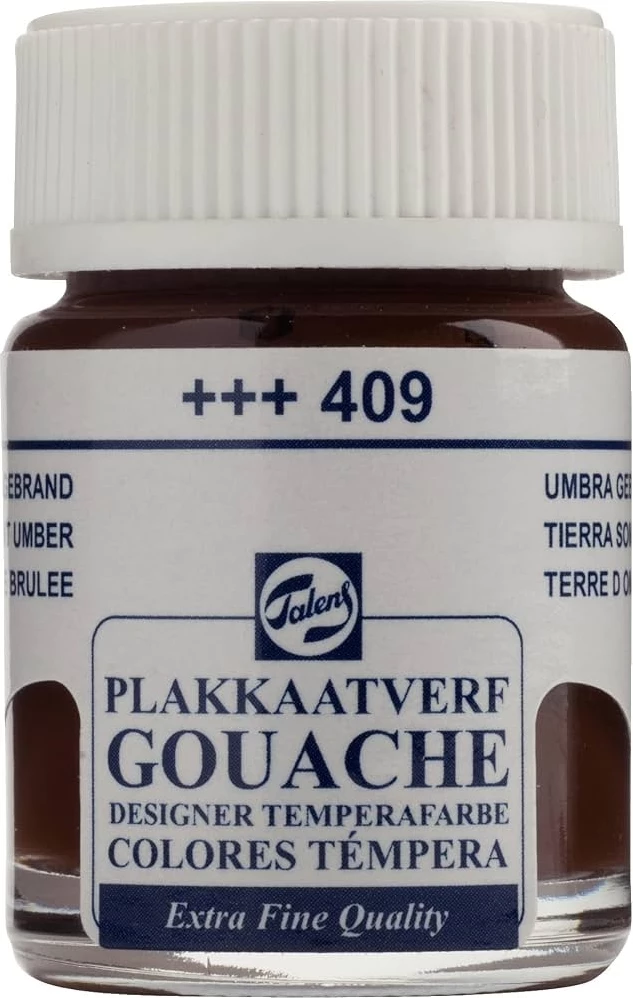 Talens Gouache Extra Fine 409 – Burnt Umber
