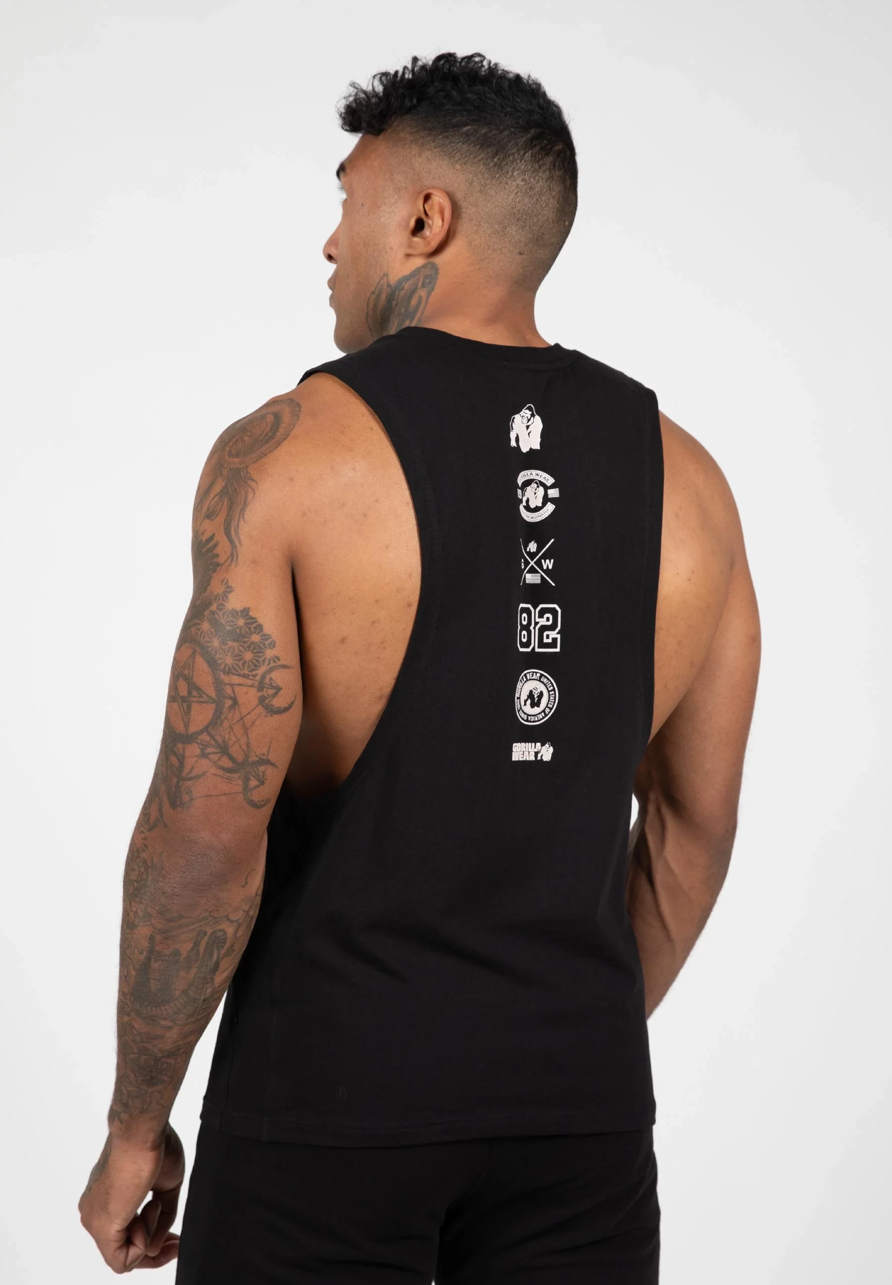 Lopez Drop Armhole Tank Top - Black [Madhësia: 2XL]