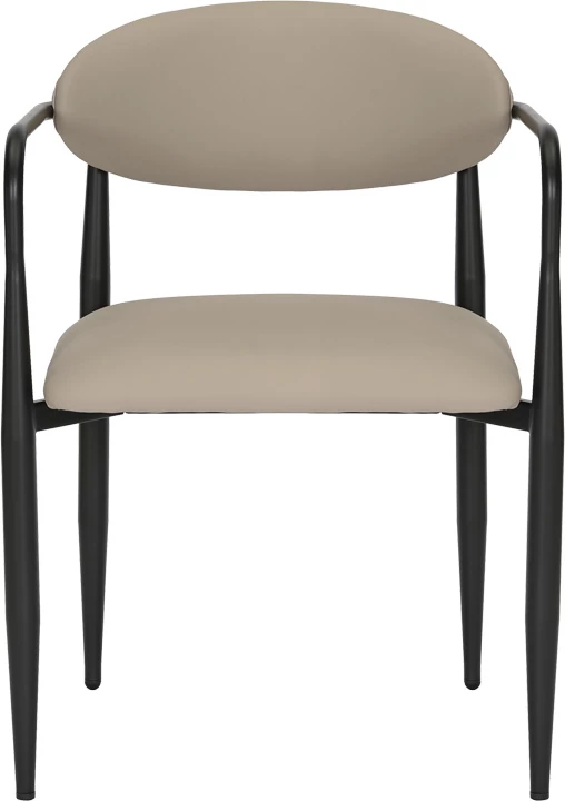 Karrige Kalone, lëkurë sintetike gri-bezhë, këmbë të zeza, 56x55x78cm