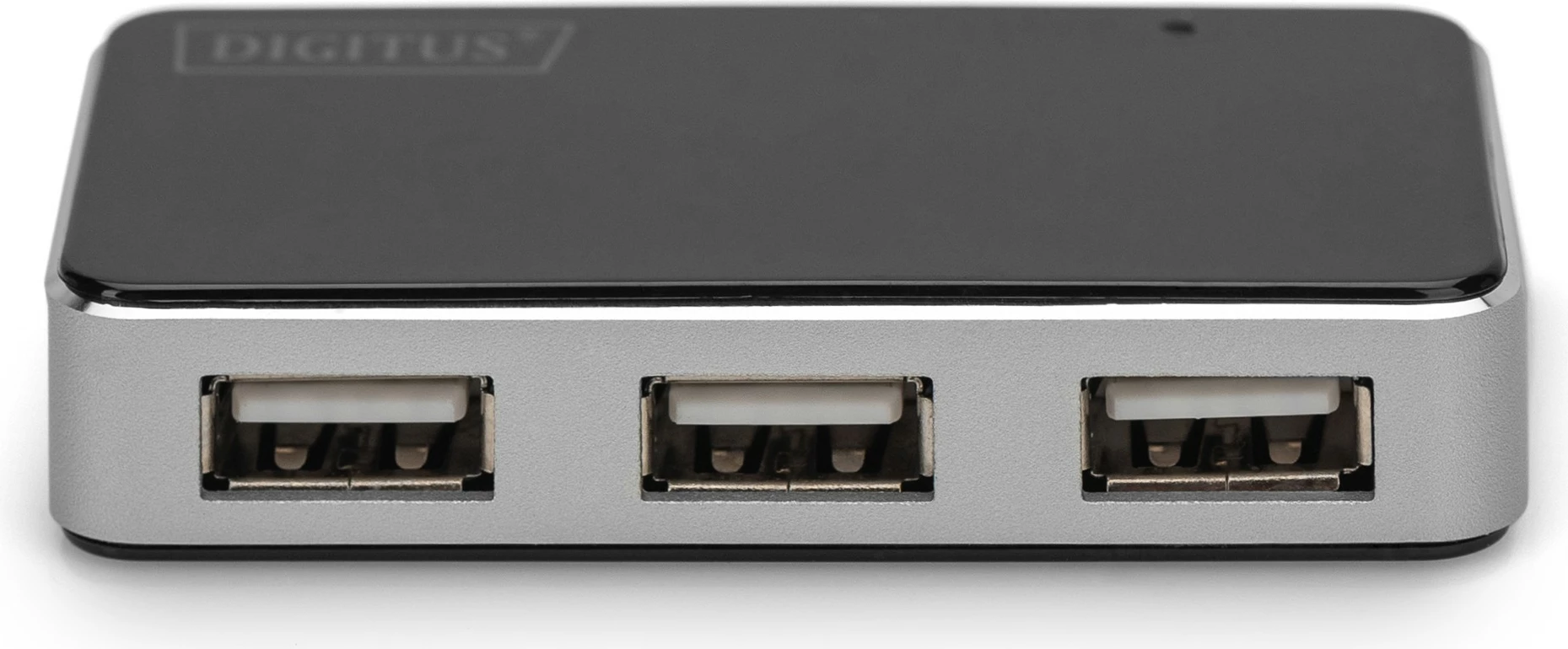Hub USB Digitus, 4 Porta, USB 2.0, 480 Mbit/s, Ngjyrë e zezë, Argjend