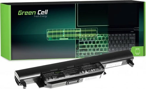 Bateri laptop Green Cell A32-K55, 11.1V 4400mAh, për Asus A45/A55/K45/K55/K75, e zezë