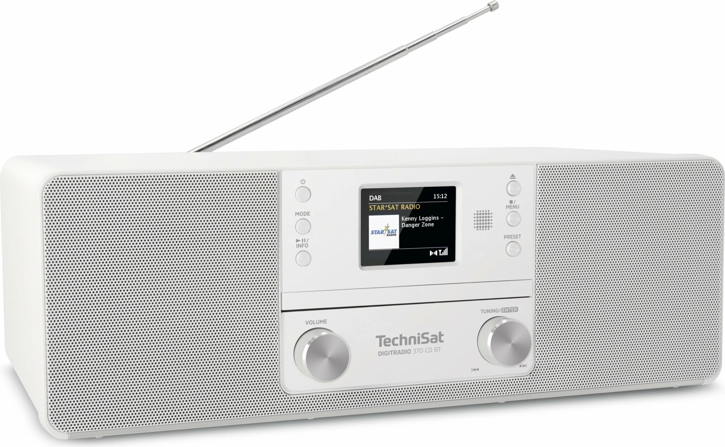 Radio TechniSat DigitRadio 370 CD BT, DAB+, Bluetooth, bardhë
