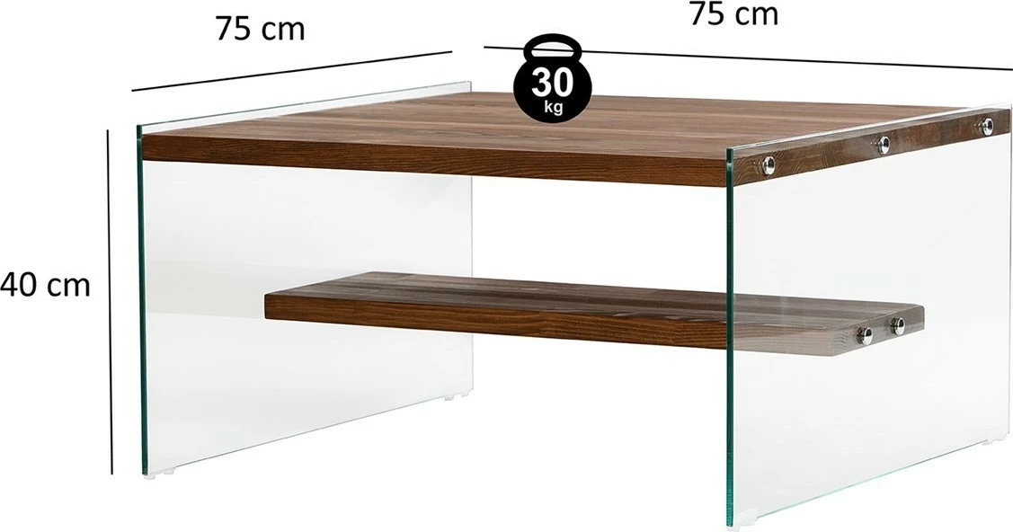 Tavolinë e ulët Hanah Home, aqua-kesteni