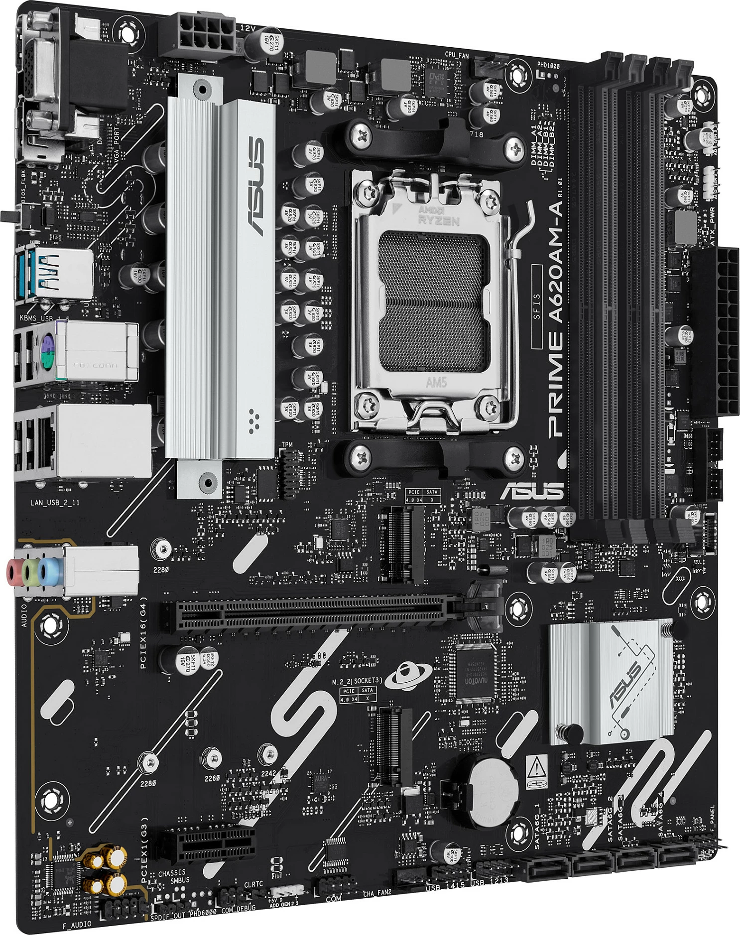 Pllakë amë ASUS PRIME A620AM-A-CSM, Socket AM5, micro ATX, DDR5 256GB, PCIe 4.0, e zezë