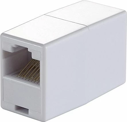 Lidhës RJ45 LogiLink MP0031, 2x portë femër, zgjatues kablli Ethernet, i bardhë