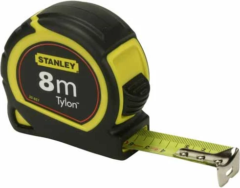 Metër shirit Stanley Tylon 30-657 8m 25mm, verdhë/zi