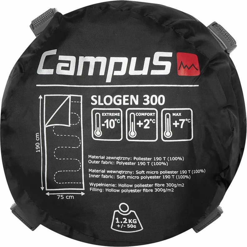 Thes gjumi Campus Slogen 300, gri [Madhësia: One Size]