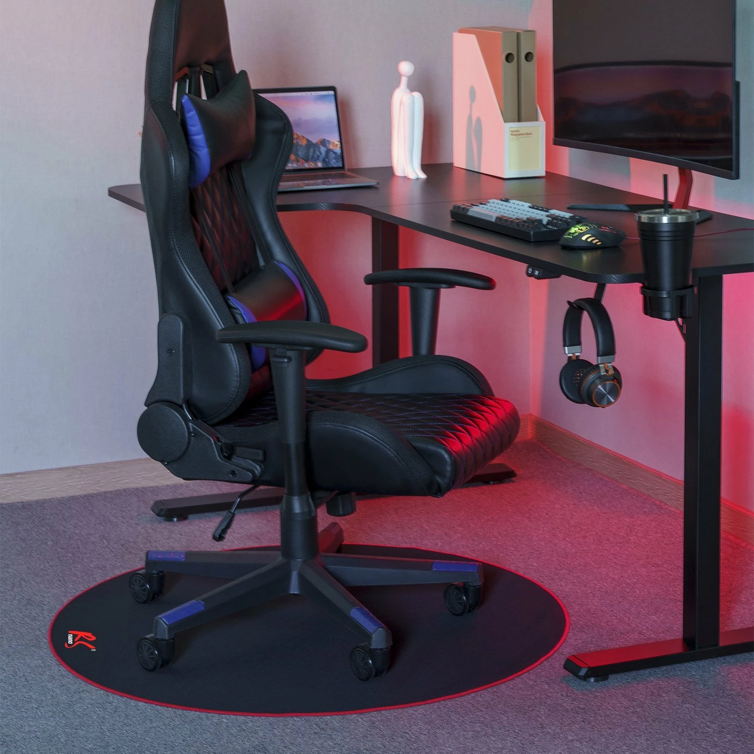 Tapet për karrige gaming NanoRS RS172 100 cm, 3 mm, i zi, 1 copë