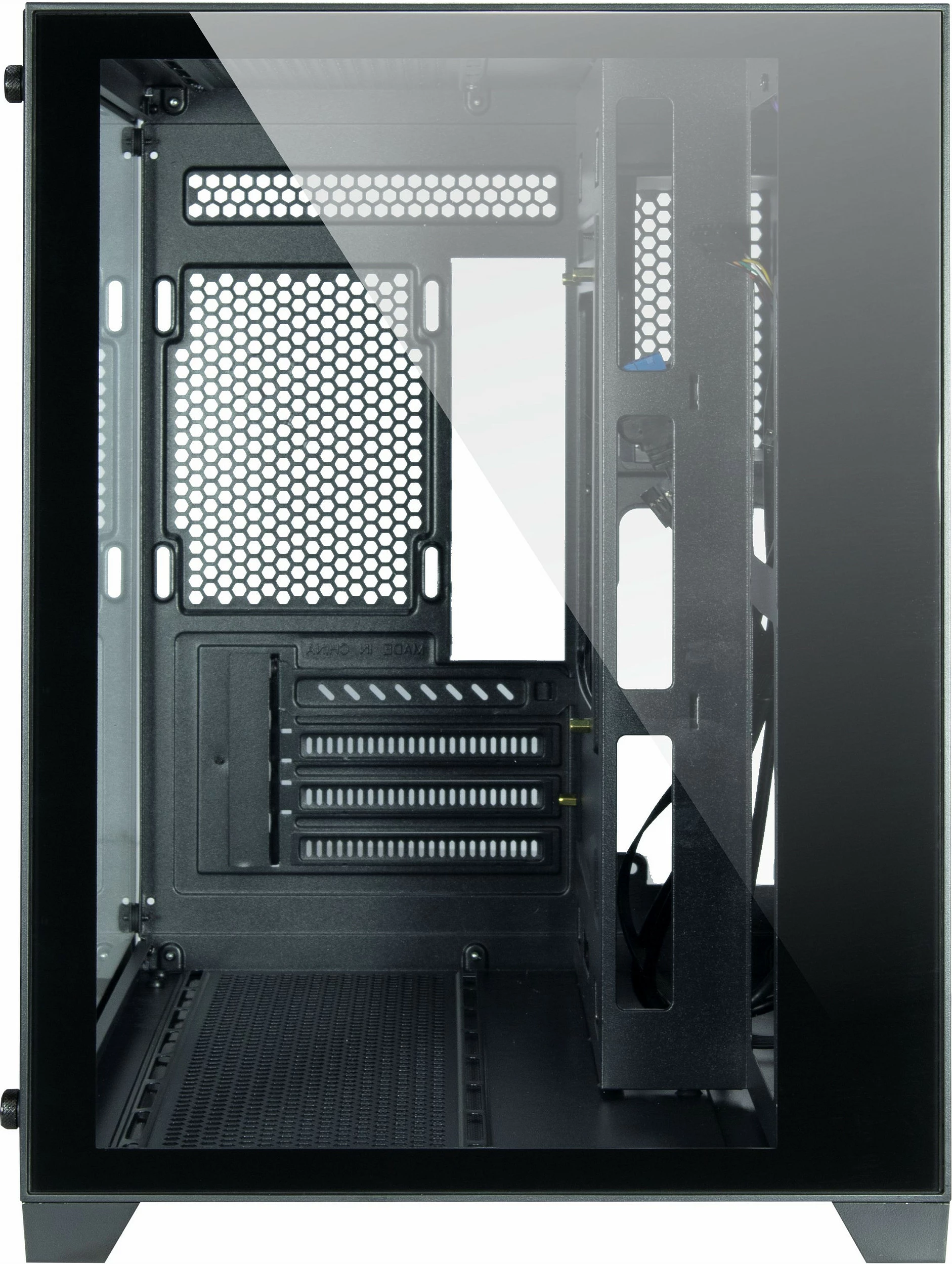 Kasë Inter-Tech C-501 Aspect, Midi Tower, micro ATX/Mini-ITX, xham i temperuar, e zezë
