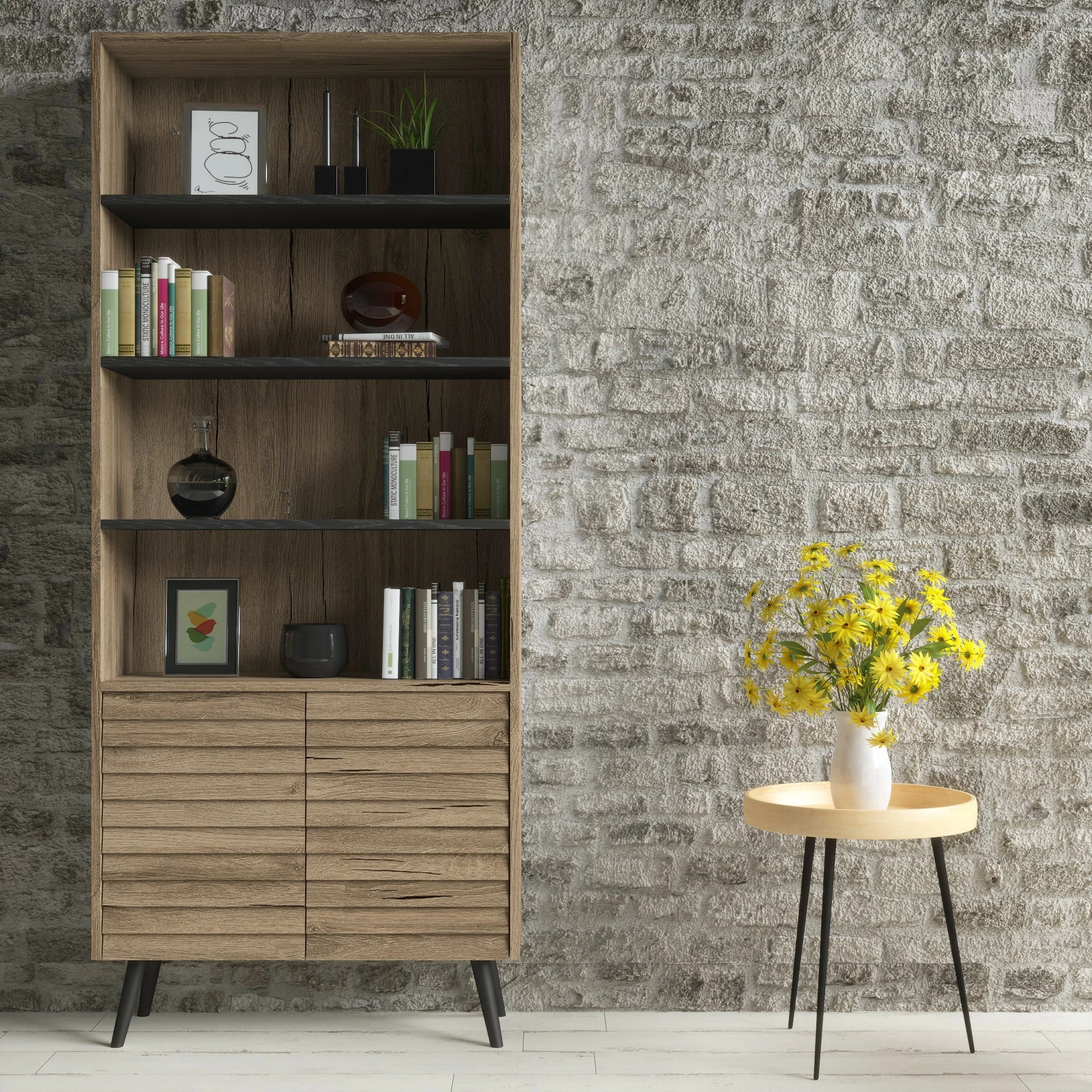 Raft librash Hanah Home, FRN-7009, ngjyrë arre