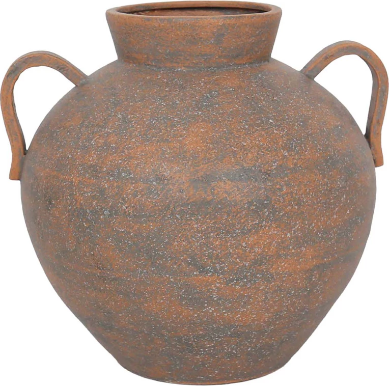 Vazo HYDRA, metalike, terrakotë-gri, 32x29x30 cm