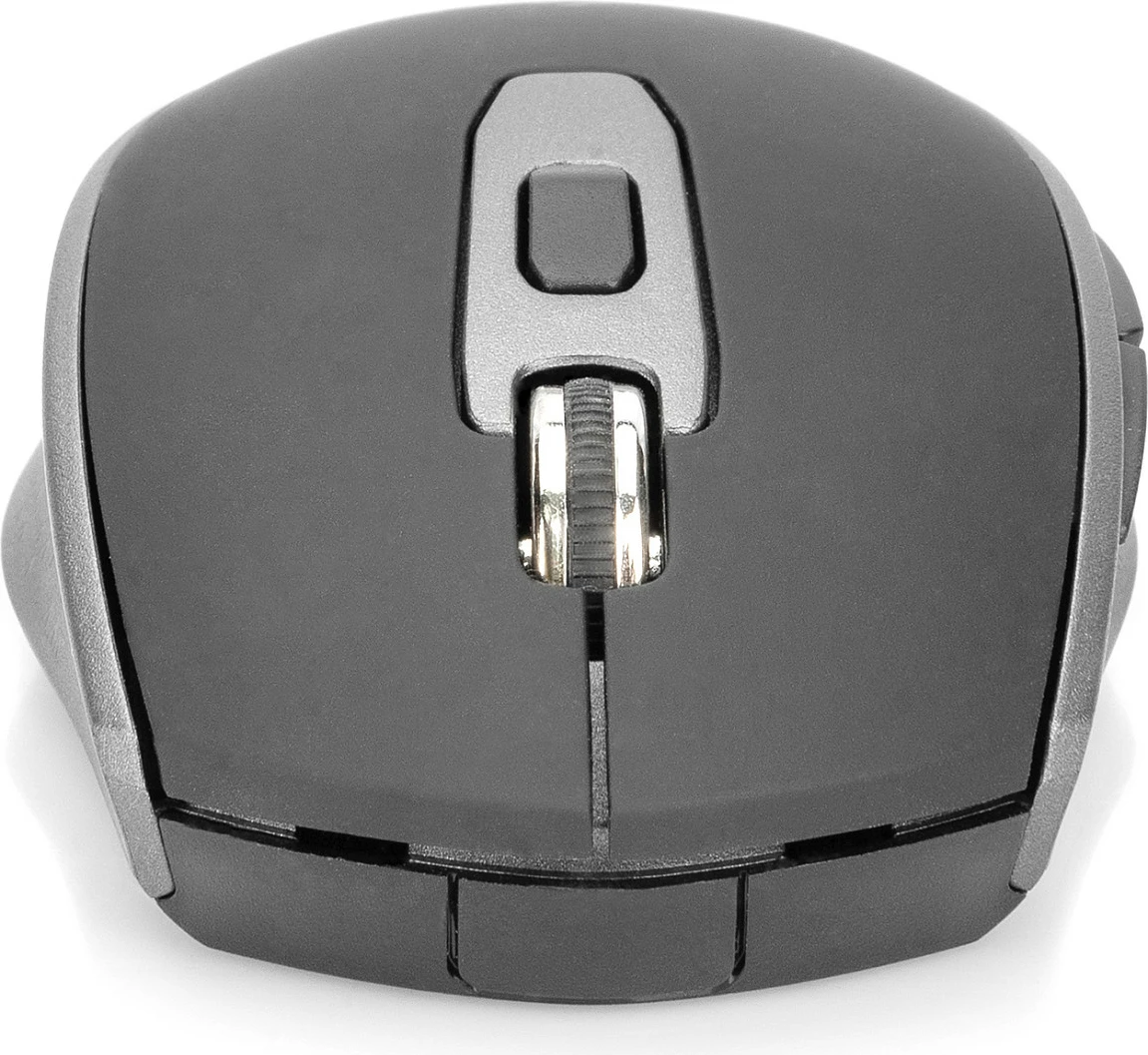 Maus wireless Digitus 1600 DPI, 6 butona, RF 2.4 GHz, ambidekster, zi/gri