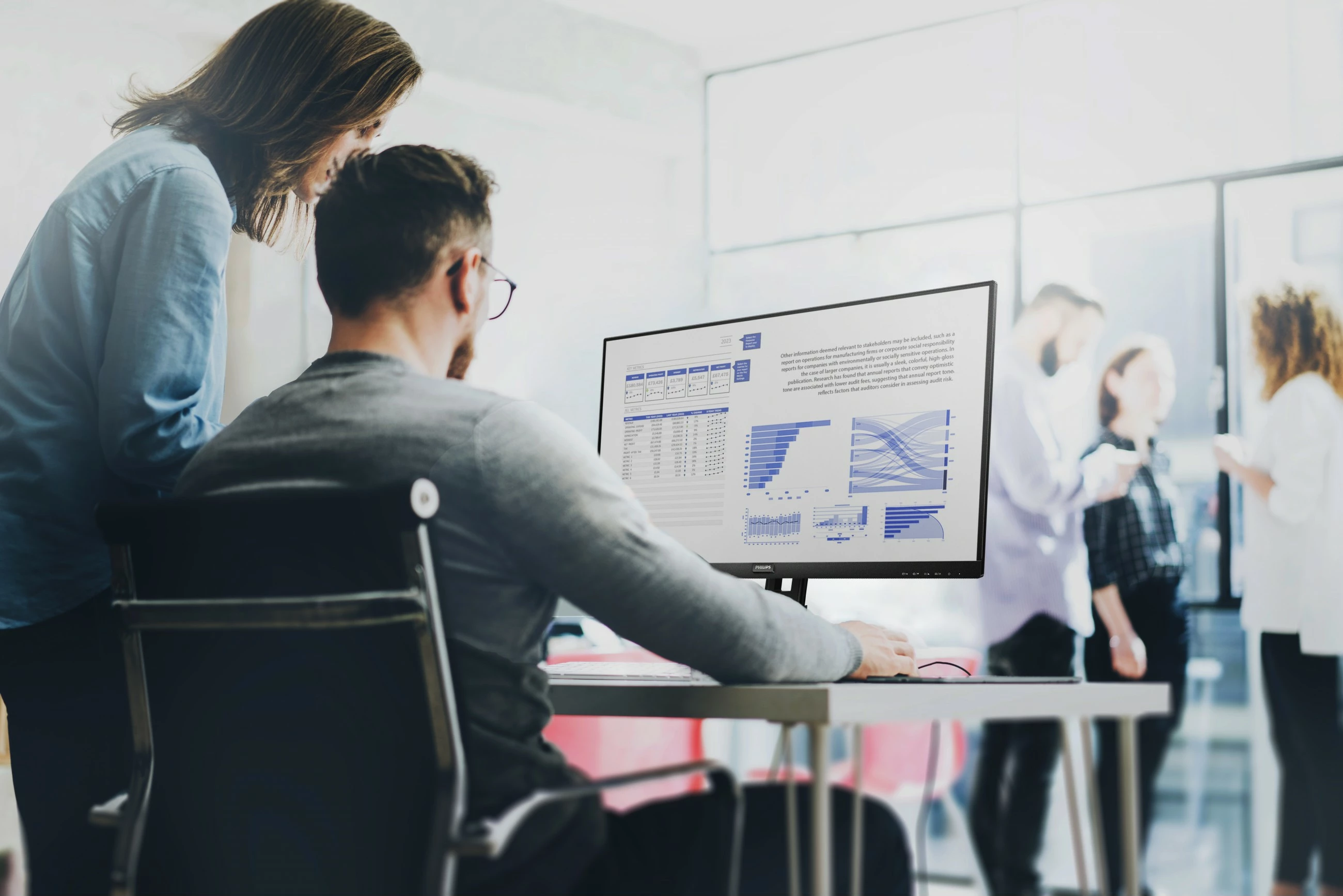 Monitor Philips 222S9JML 21.5 inç, HDMI+DP, Lift, zi