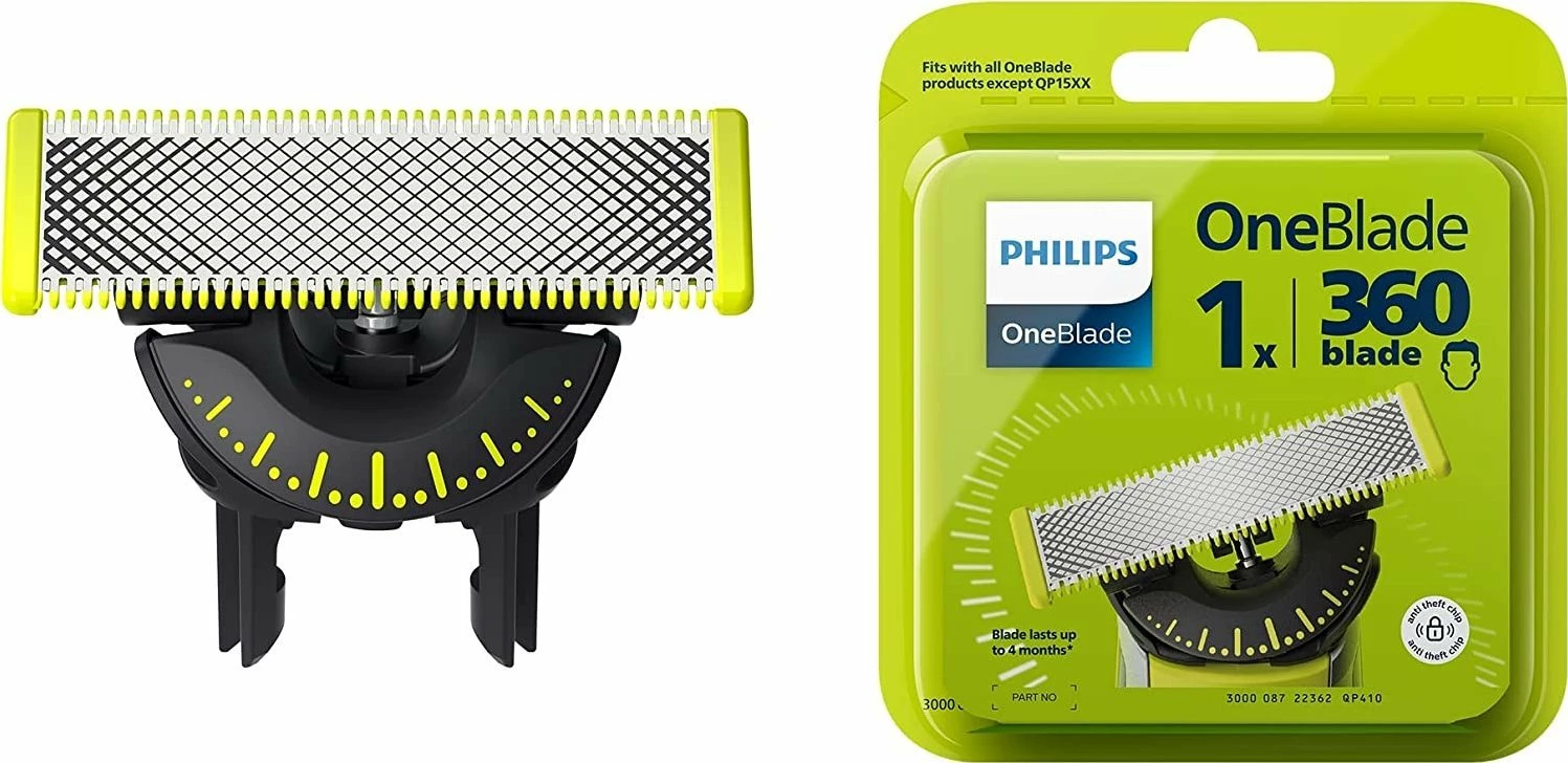 Teh zëvendësues për Makinë rroje Philips OneBlade 360 QP410/50, 1 copë, zi/jeshile