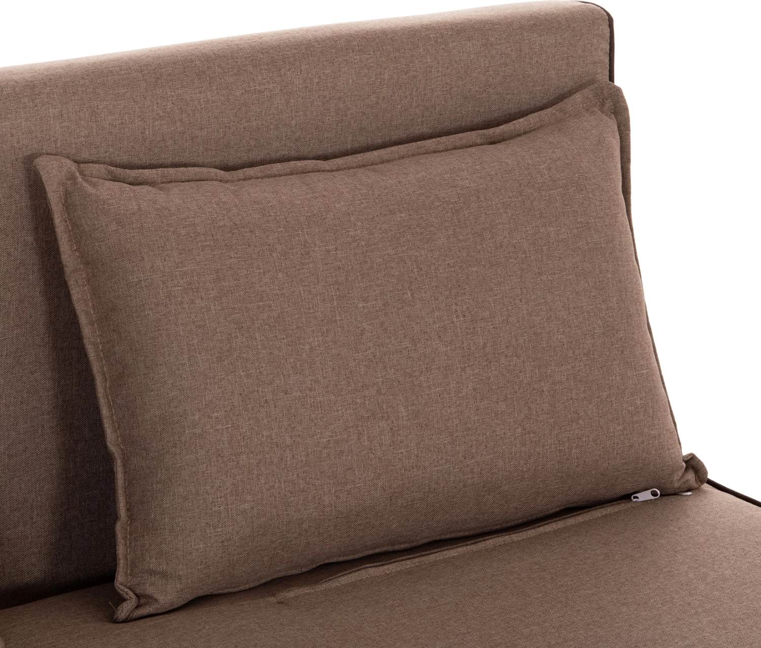 Sofabed për 2 persona ASMA, material stof, ngjyrë bezhë e errët, 143x78x84cm