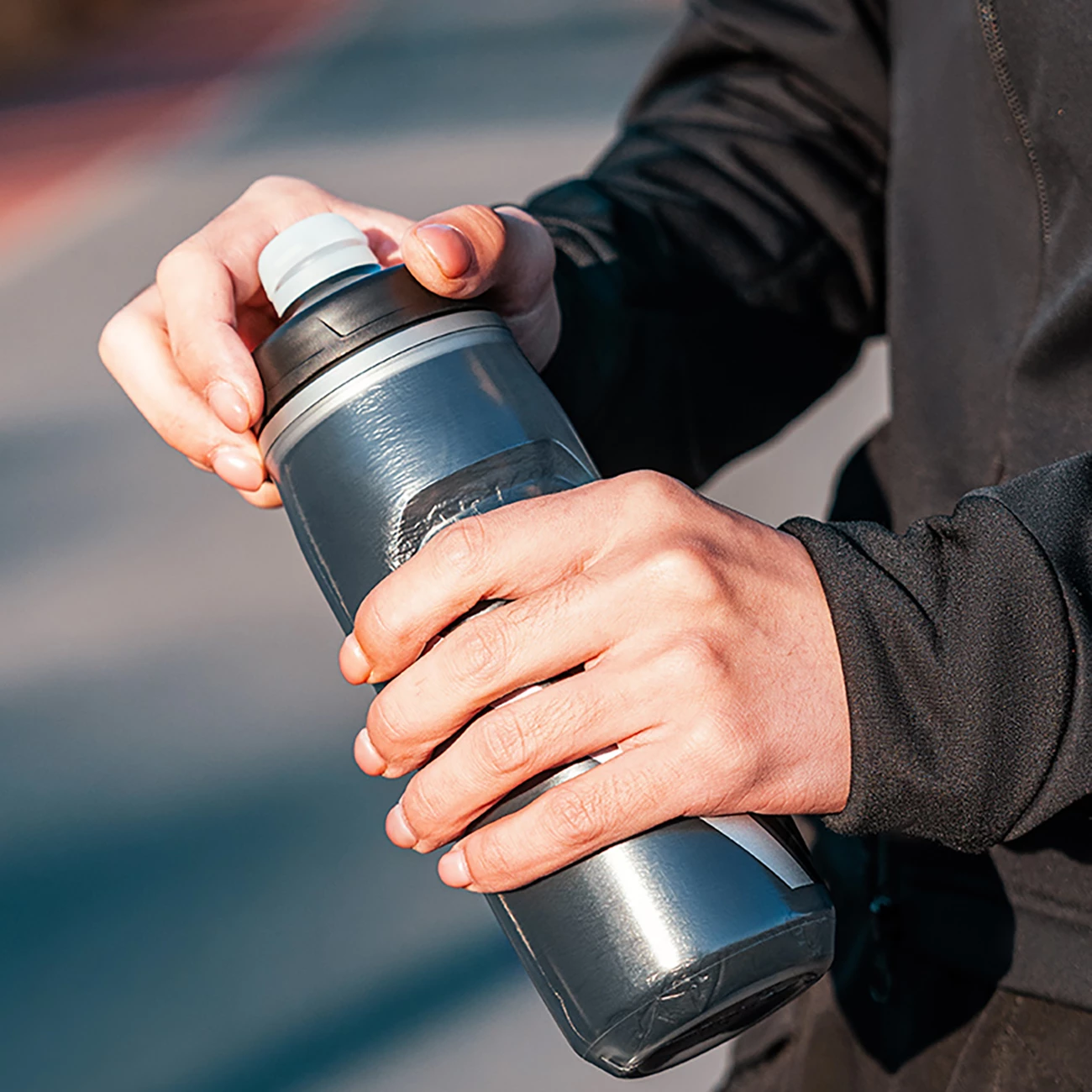 Bidon termik për biçikletë Rockbros 35210022002 620 ml BPA-free, PP5, e zezë gradient