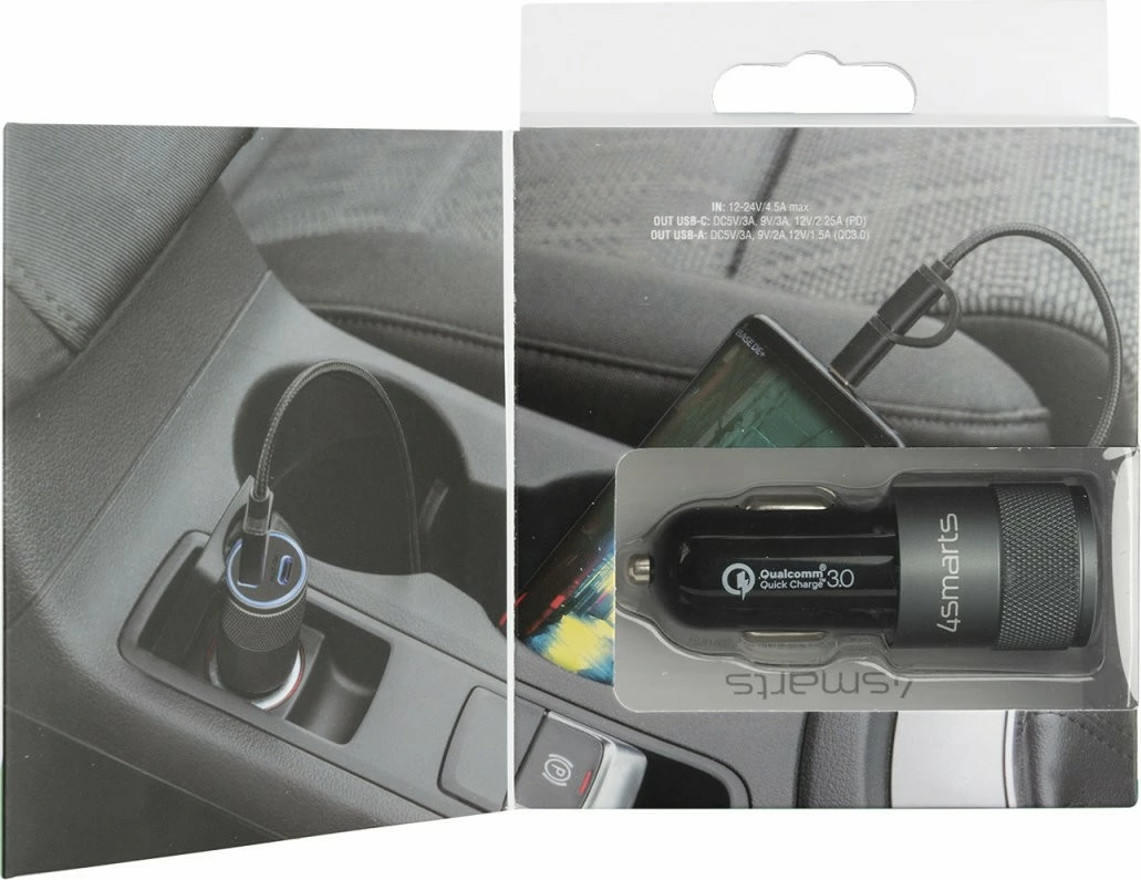 Karikues auto 4smarts 464448, 12 V, 3 A, i zi