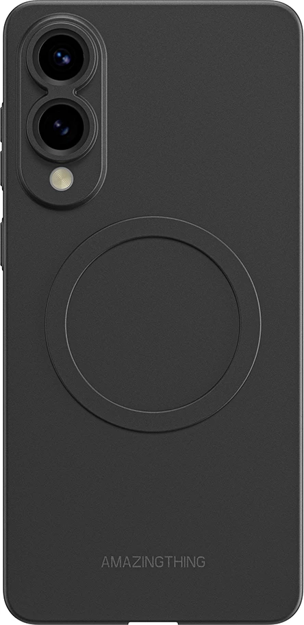 Mbështjellës AmazingThing Minimal Air me unazë magnetike për Samsung Galaxy S25 Edge, i zi