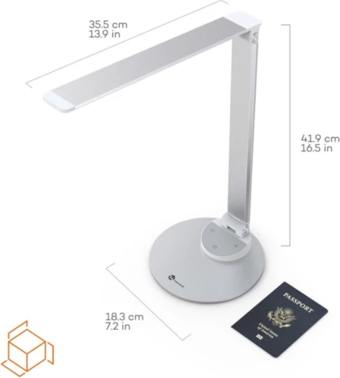 llampë tavoline LED TaoTronics TT-DL19 9W me USB, 5 nivele ndriçimi, argjendtë