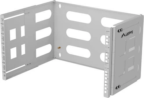 Mbajtës muri Rack 19" 6U, Lanberg FB01-5406-10S, çelik, 497x400x302 mm, ngarkesë 12 kg, gri RAL 7035