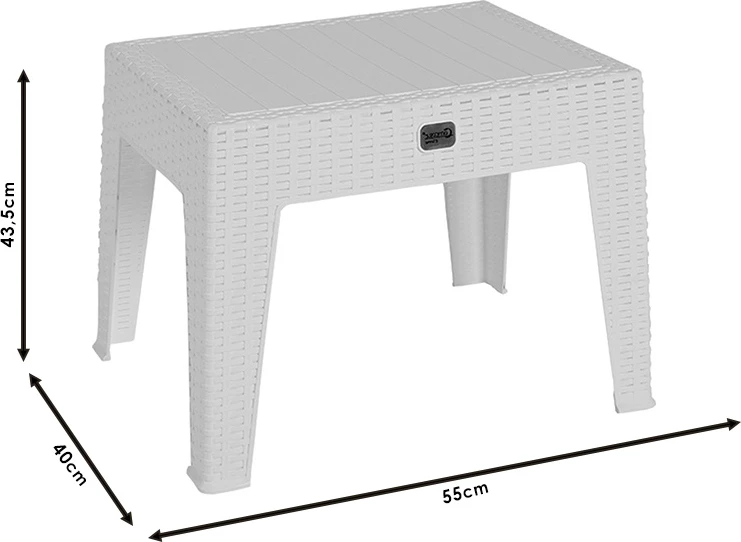 Tavolinë Cosmic PP ngjyrë bardhë 55x40x43.5cm