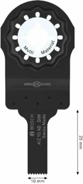 Teh sharrë zhytëse Bosch Starlock AIZ 10 AB BiM 25 mm thellësi prerje / 10 mm gjerësi